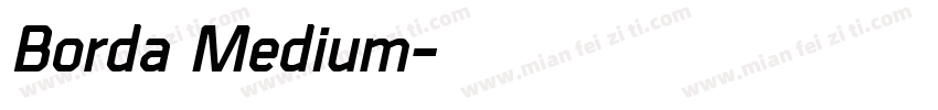 Borda Medium字体转换